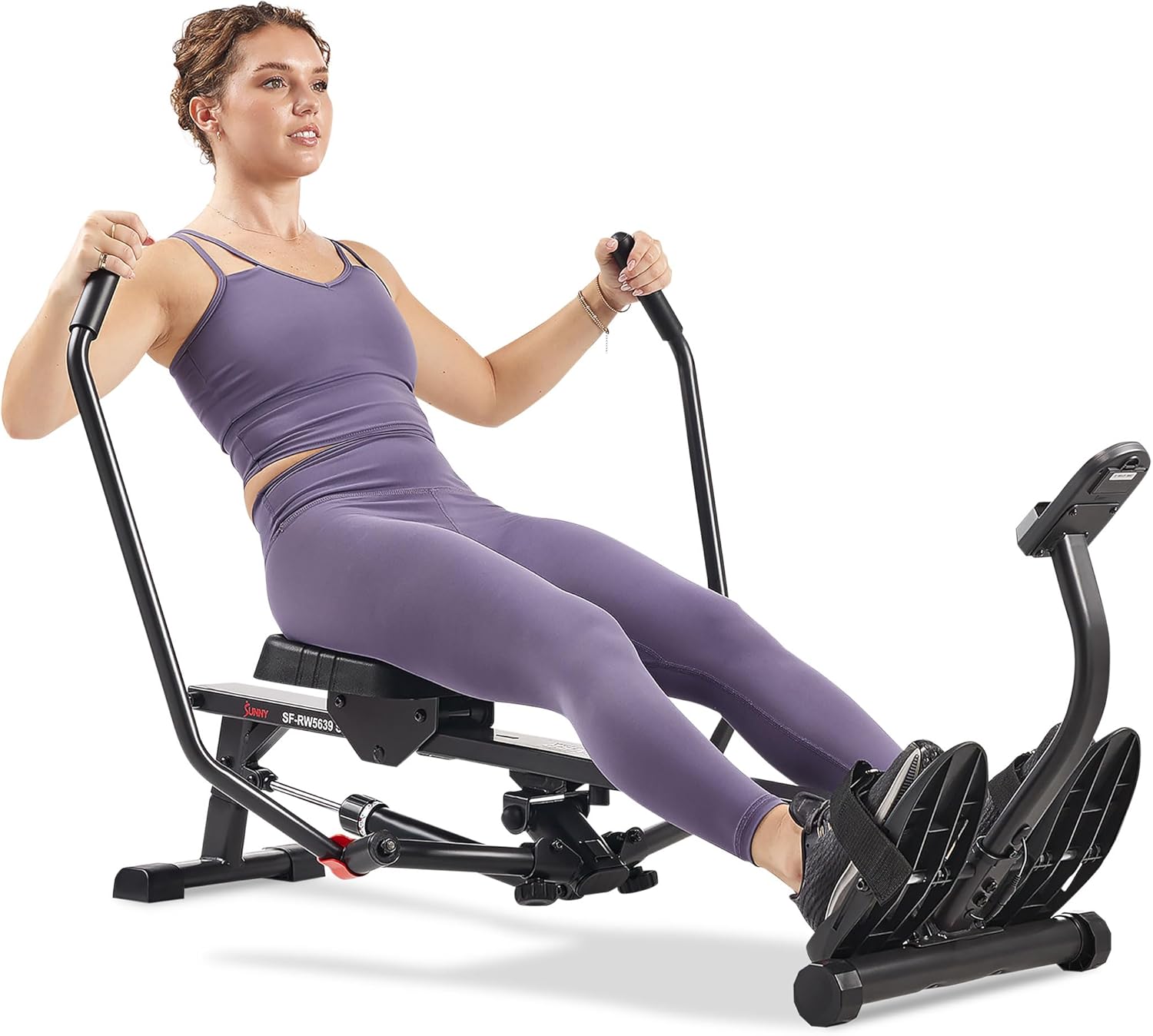 Sunny Health & Fitness Smart Compact Full-Motion Rowing Machine
