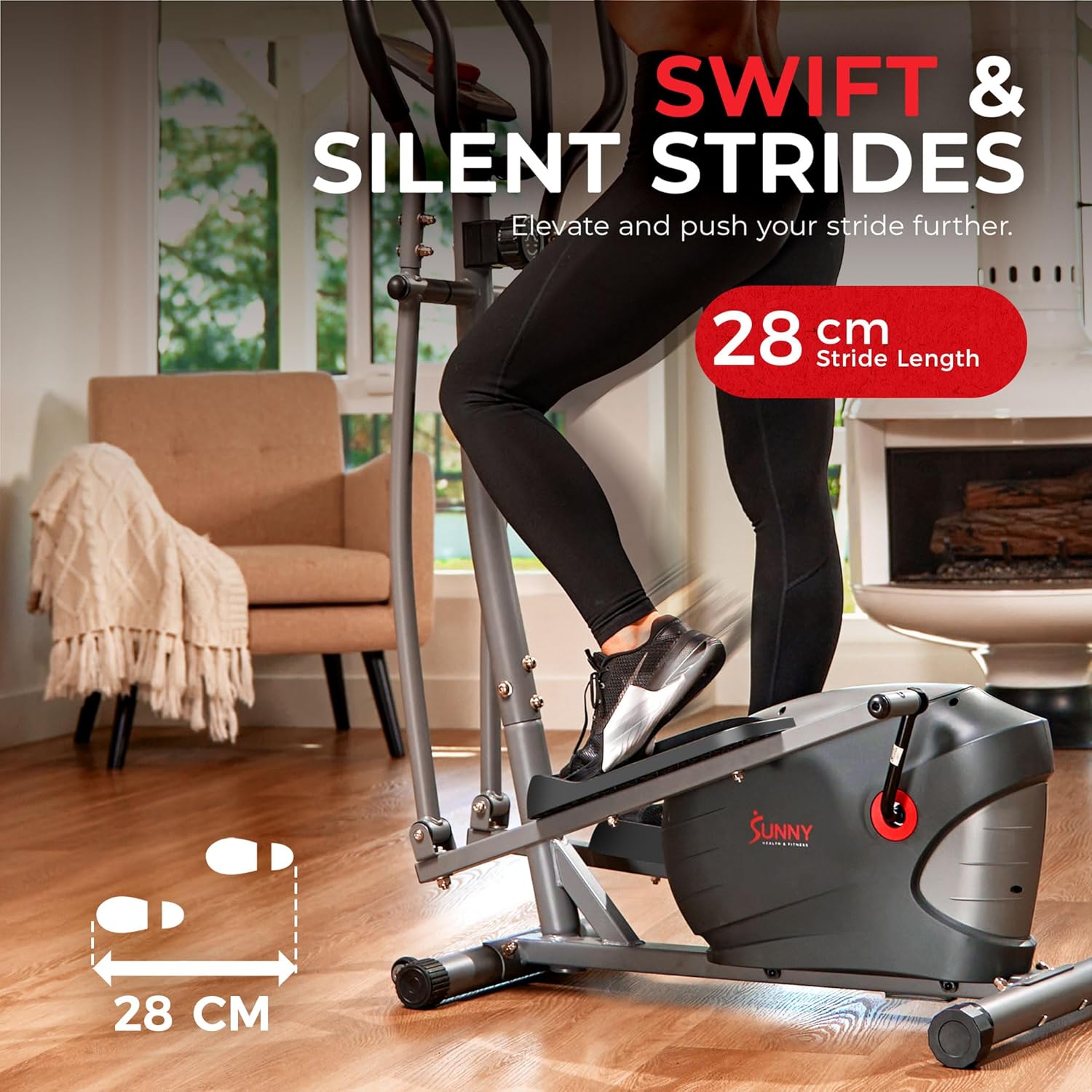 Sunny Health & Fitness Performance Compact Elliptical Machine
