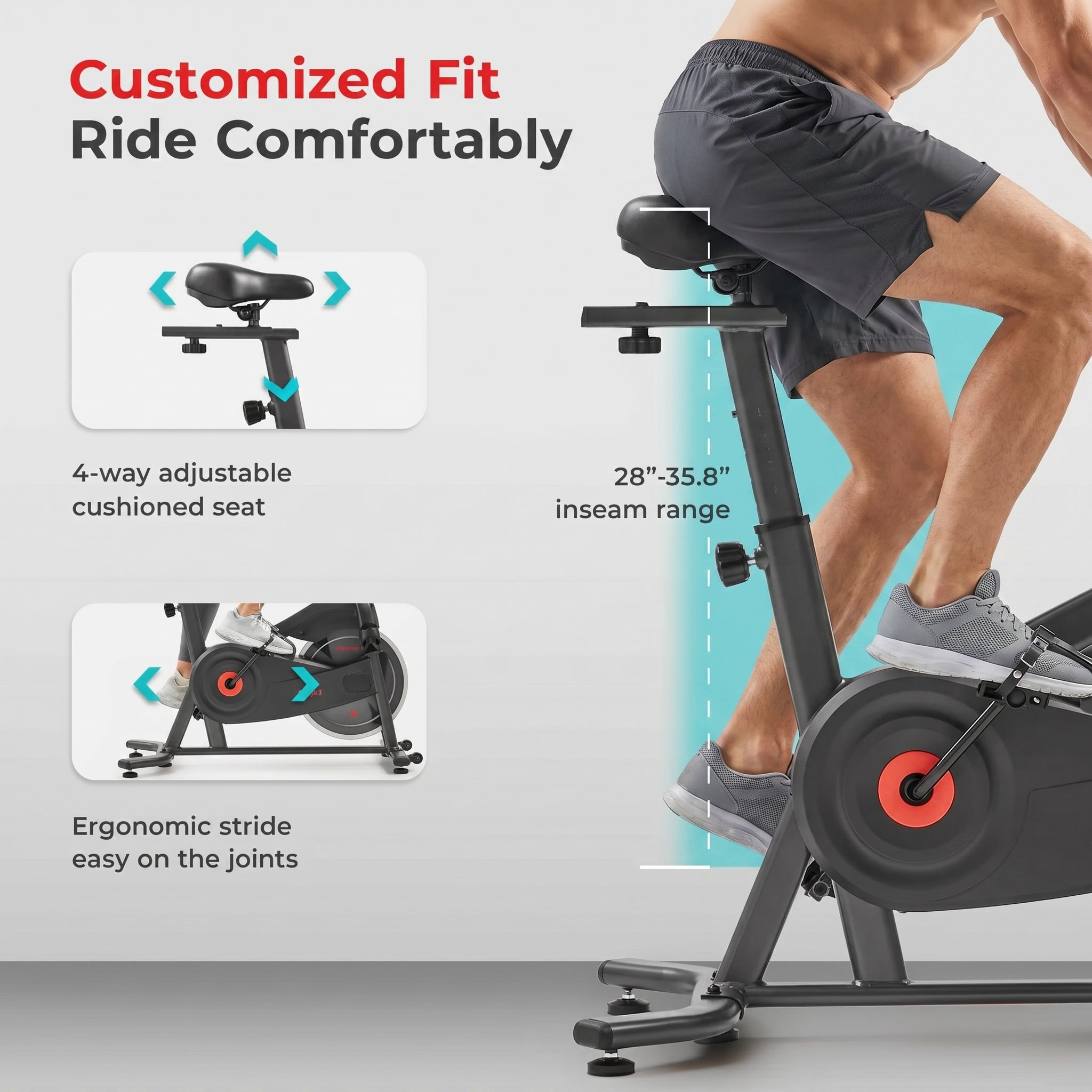 Active 100 Smart Magnetic Cycling Exercise Bike