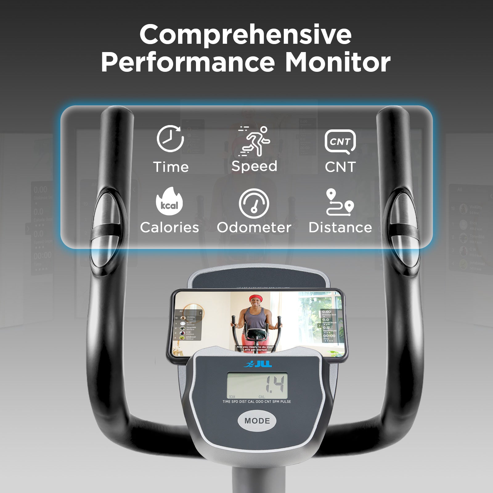 JLL Smart 2-in-1 Upright Elliptical Full-Body Exerciser