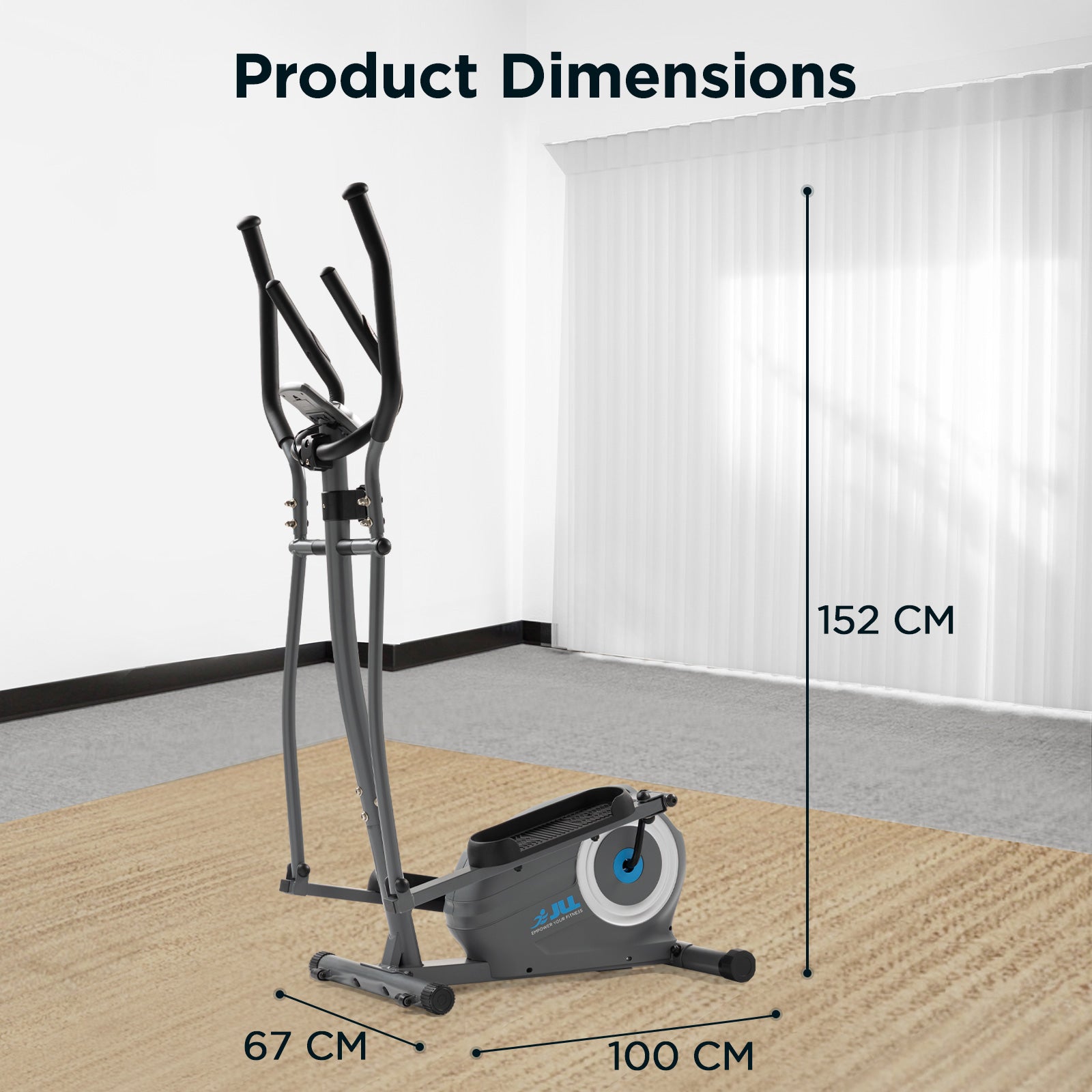 JLL Smart 2-in-1 Upright Elliptical Full-Body Exerciser