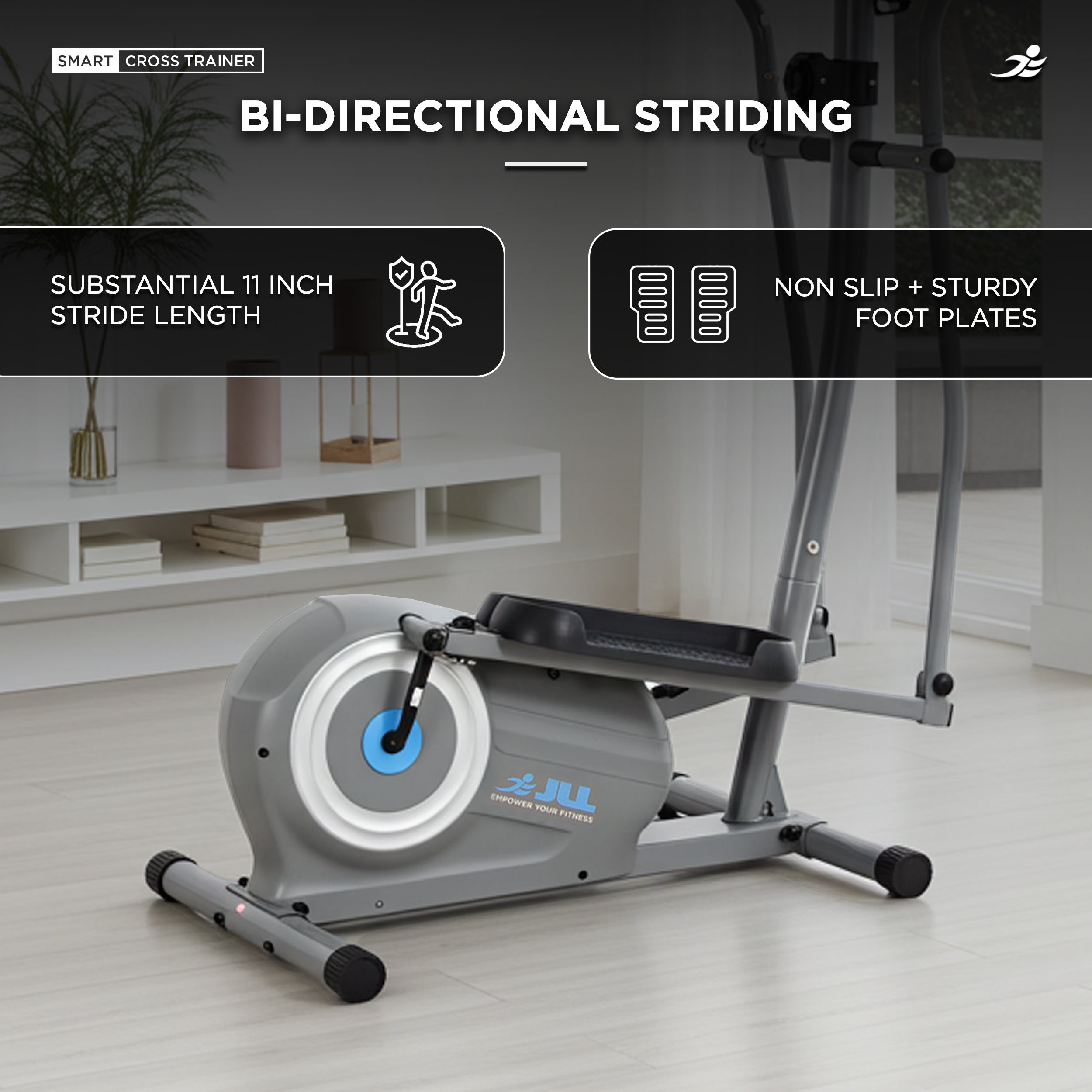 JLL Smart 2-in-1 Upright Elliptical Full-Body Exerciser