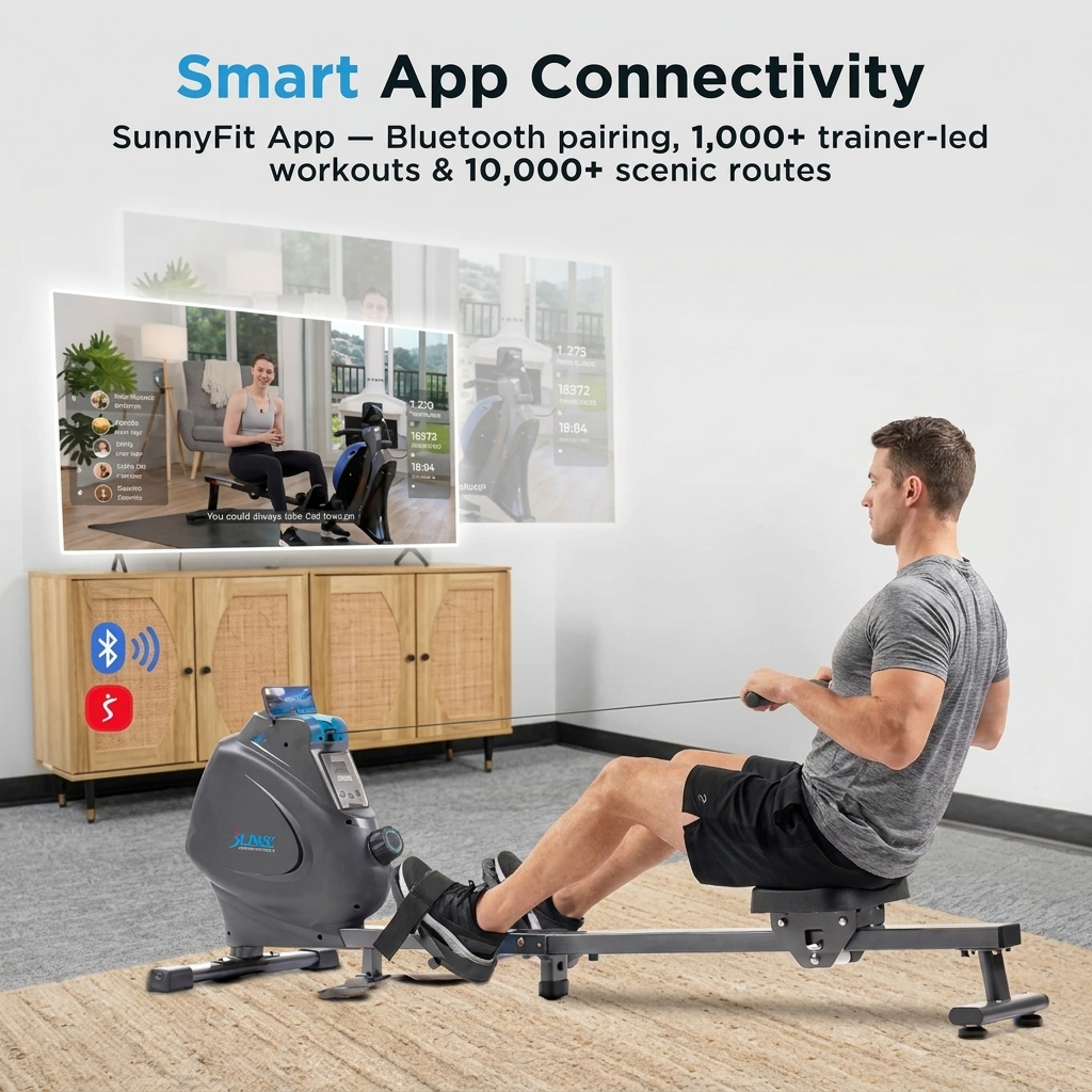 Multi-Function Premium Magnetic Rowing Machine