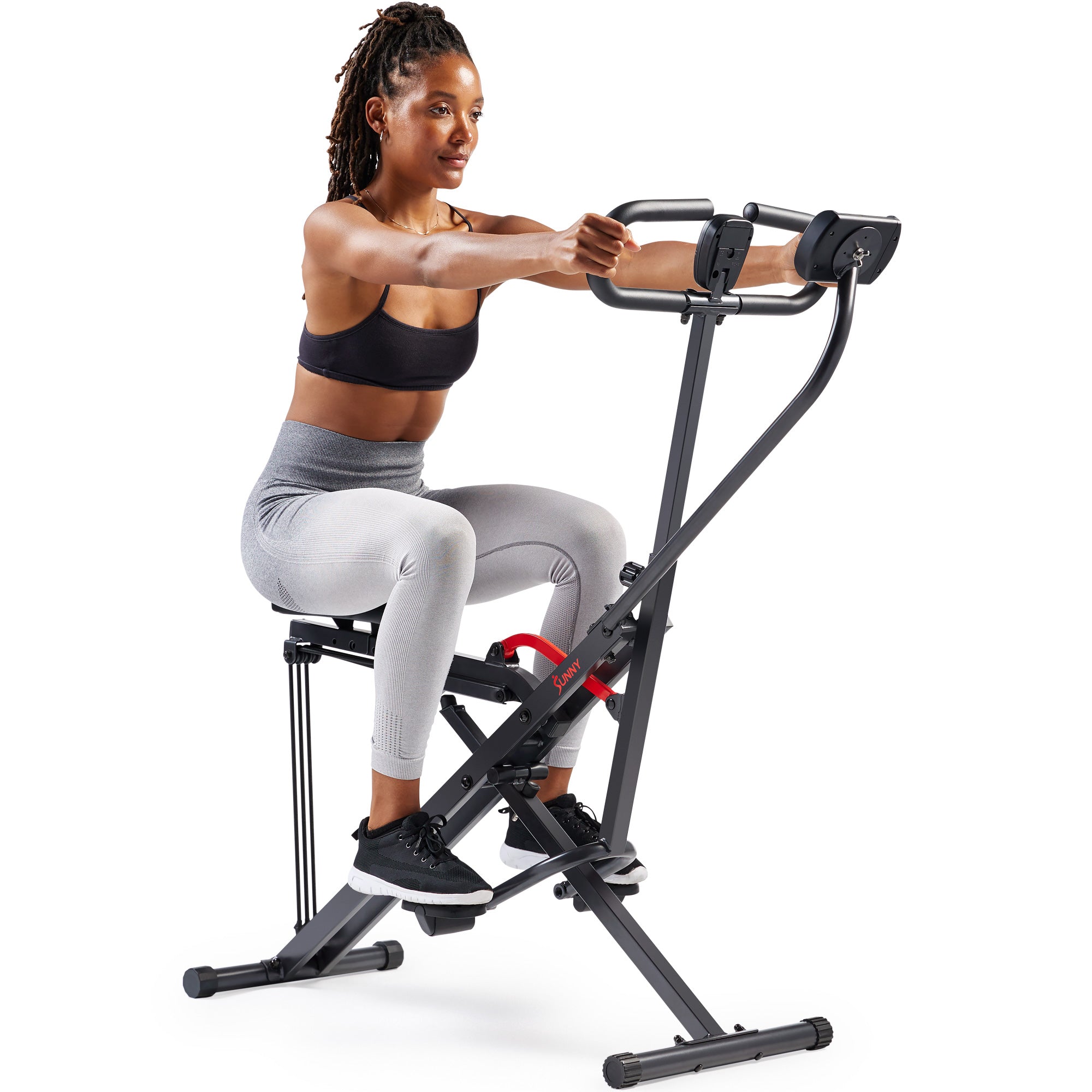 Sunny Health & Fitness Smart Upright Row-N-Ride Trainer