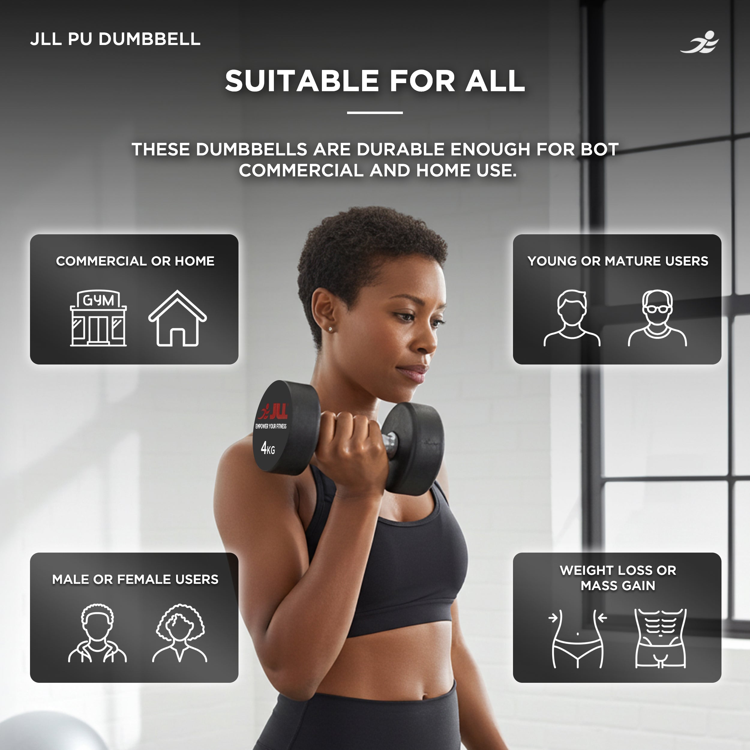 PU Dumbbells 4kg - 32kg