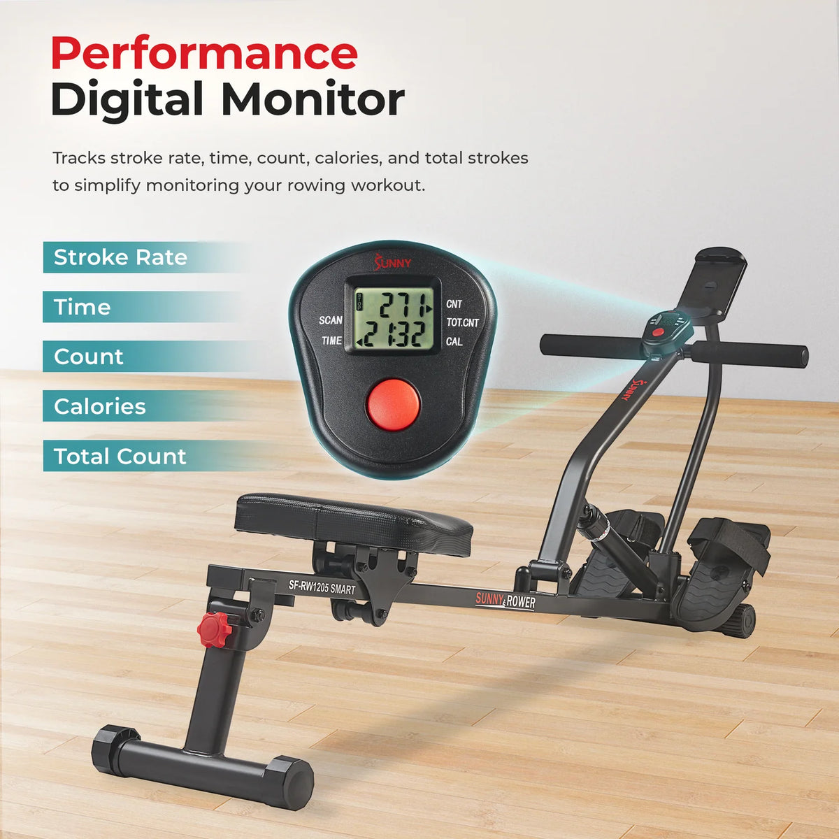 Smart Compact Hydraulic Rowing Machine
