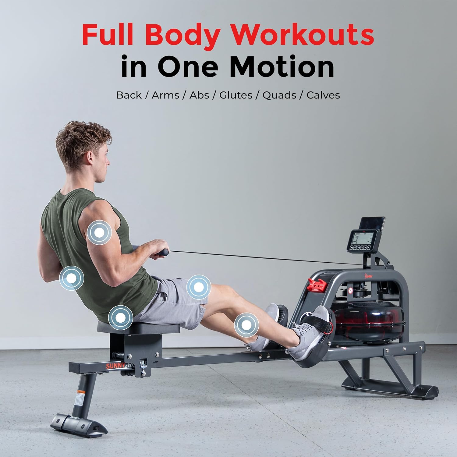 Obsidian Surge Smart Water Rowing Machine