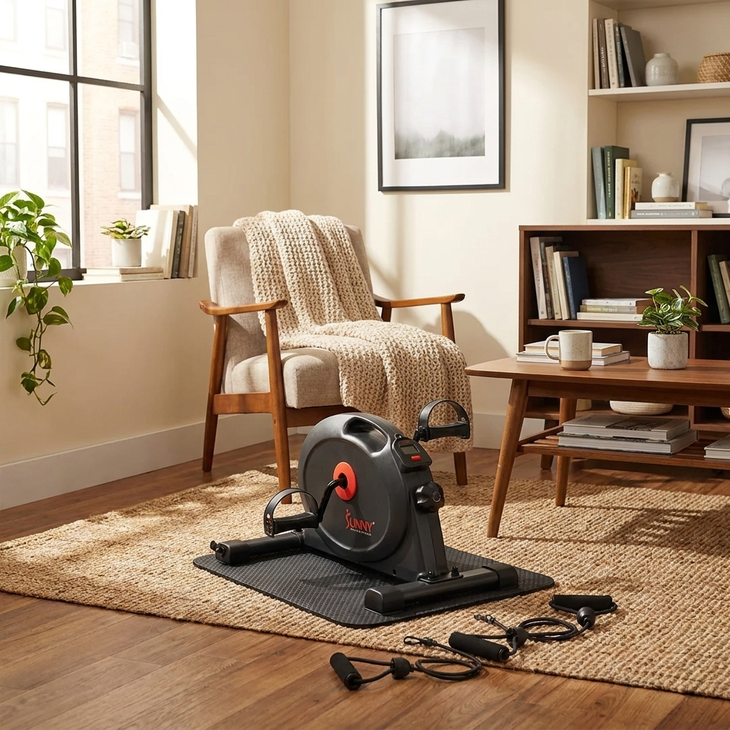 Smart Mini Exercise Bike & Resistance Band & Mat