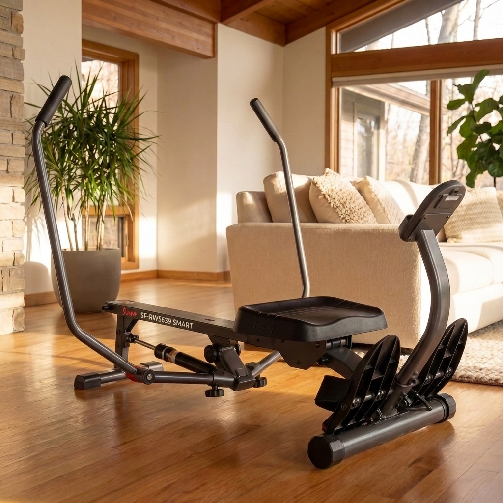 Compact Full-Motion Rowing Machine
