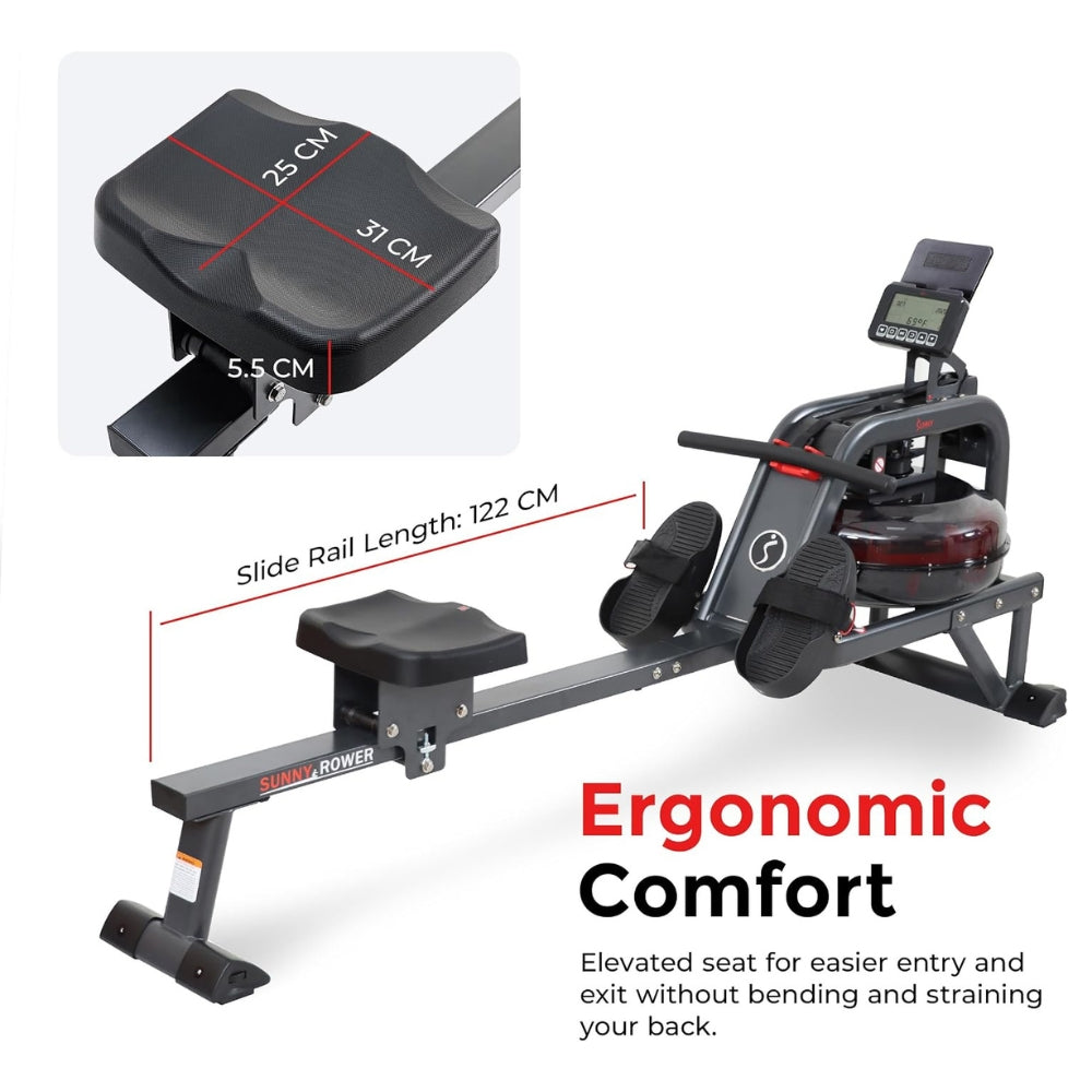 Obsidian Surge Smart Water Rowing Machine