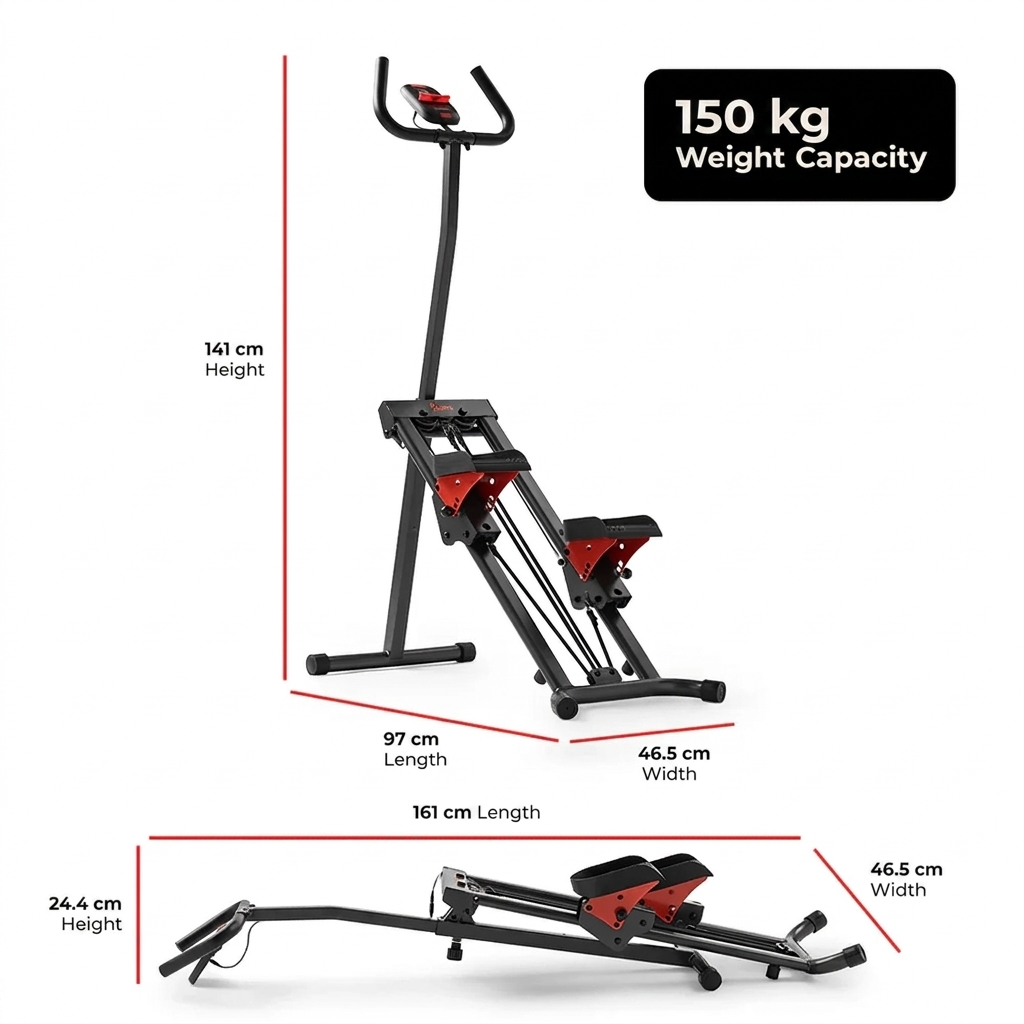 Smart Foldable Stair Climber With Balance-Assist Cords