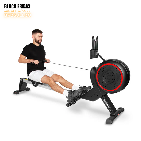 Ventus 2 Air Rowing Machine - Foldable Air and Magnetic Dual Resistance Rower for Home Use, 11 Readout LCD Monitor