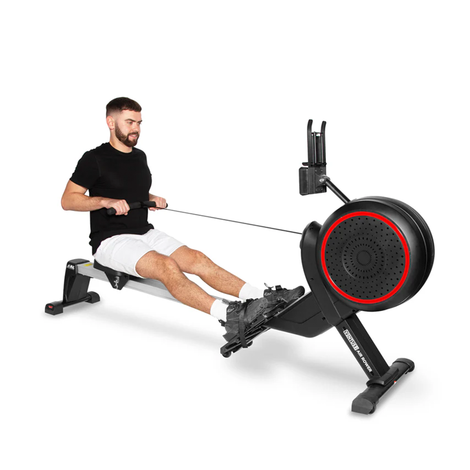 Ventus 2 Air Rowing Machine - Foldable Air and Magnetic Dual Resistance Rower for Home Use, 11 Readout LCD Monitor
