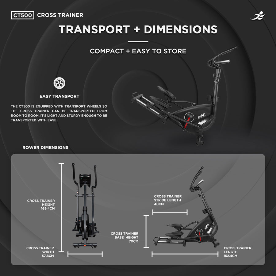 JLL CT500 Cross Trainer Magnetic Resistance Cross Trainer Elliptica