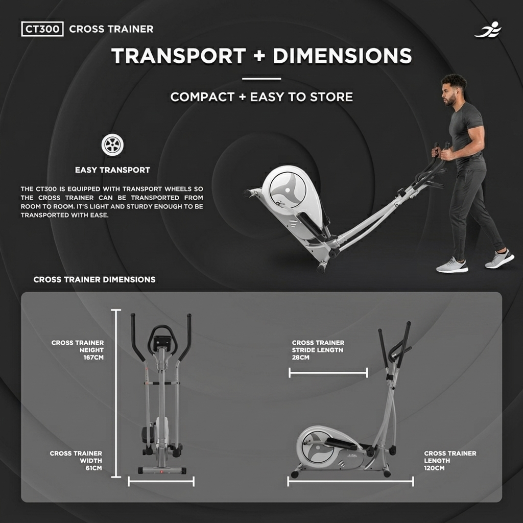 CT300 Cross Trainer Magnetic Resistance Cross Trainer/ Elliptical