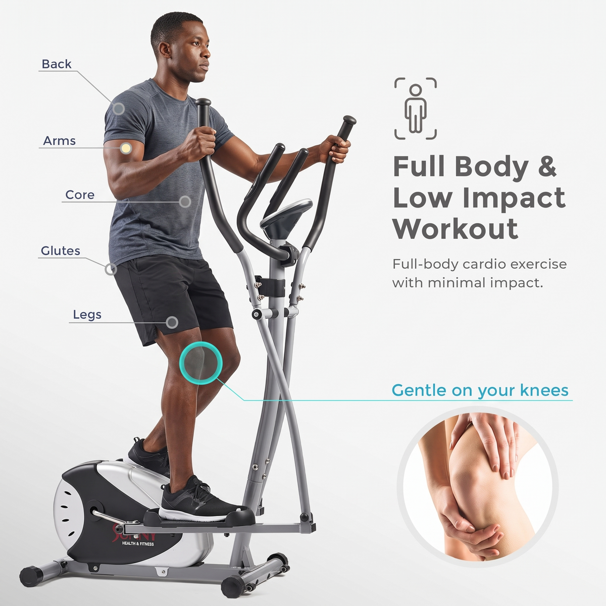 Elliptical Magnetic Resistance Cross Trainer Machine