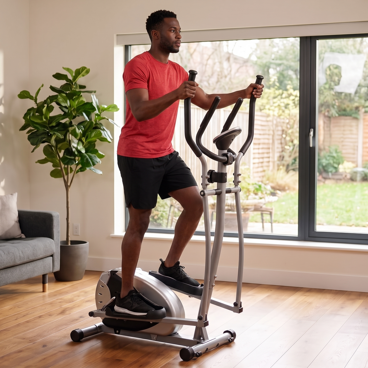 Elliptical Magnetic Resistance Cross Trainer Machine