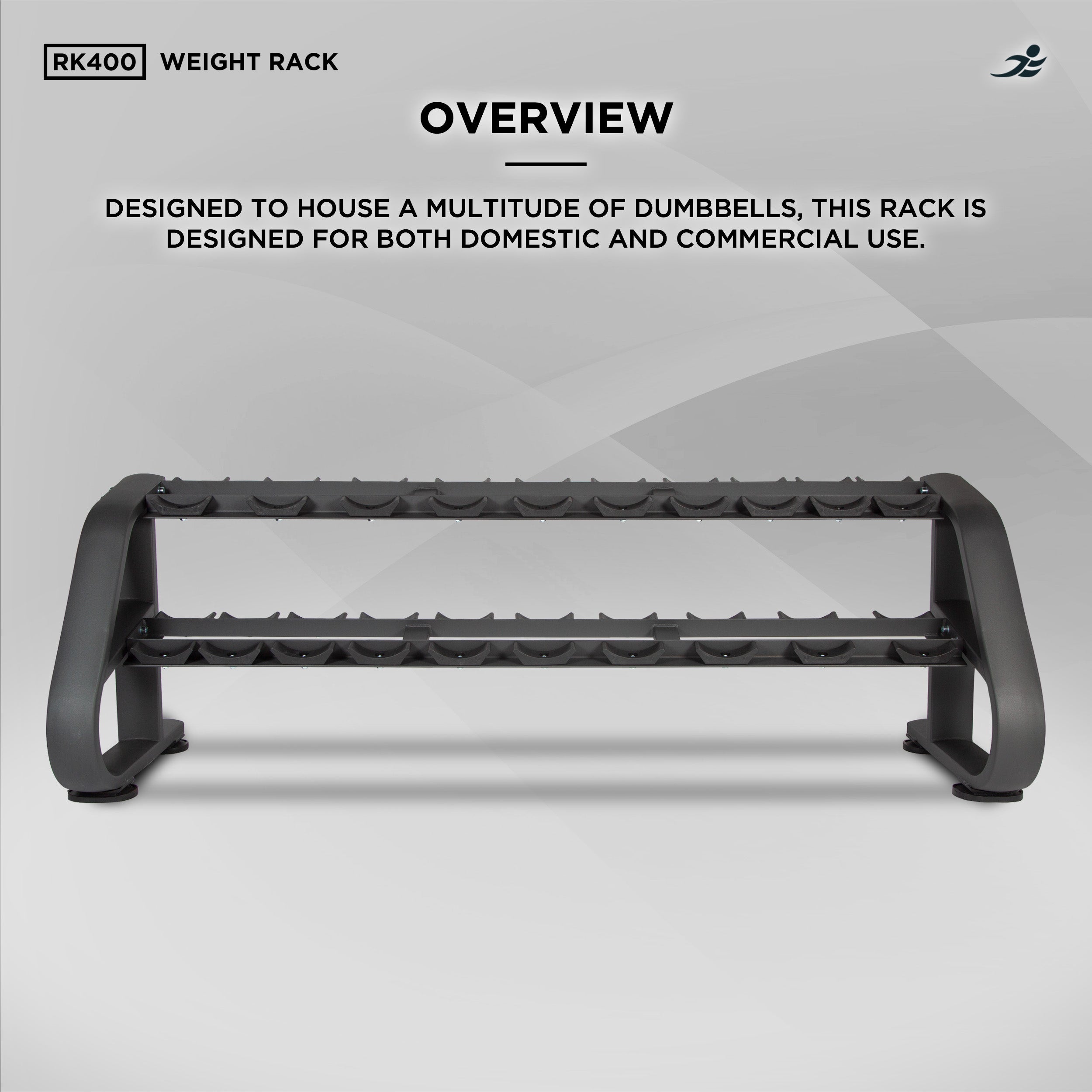 RK400-2 Tier Dumbbell Rack, Weight Stand