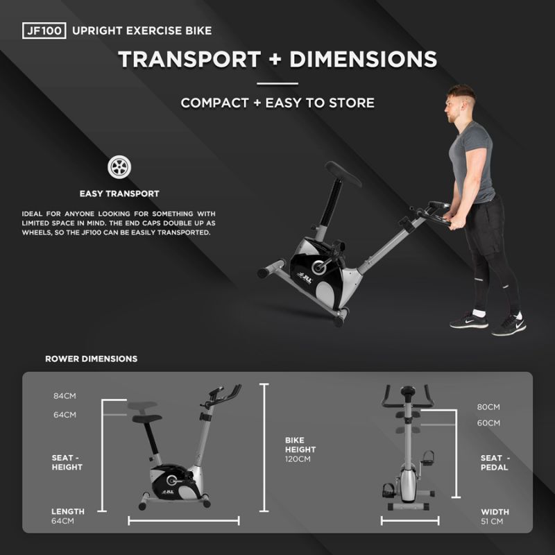 JLL JF100 Home Exercise Bike Magnetic Resistance