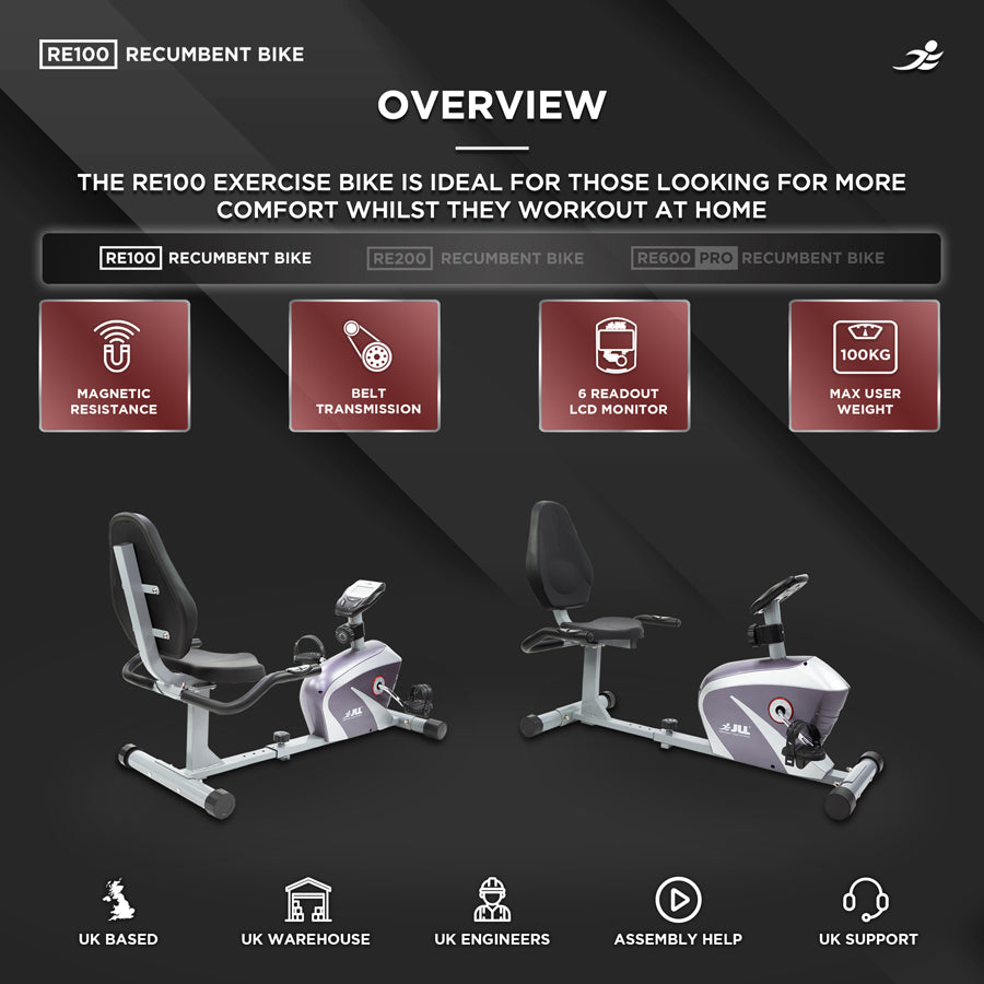 Jll re100 recumbent exercise on sale bike