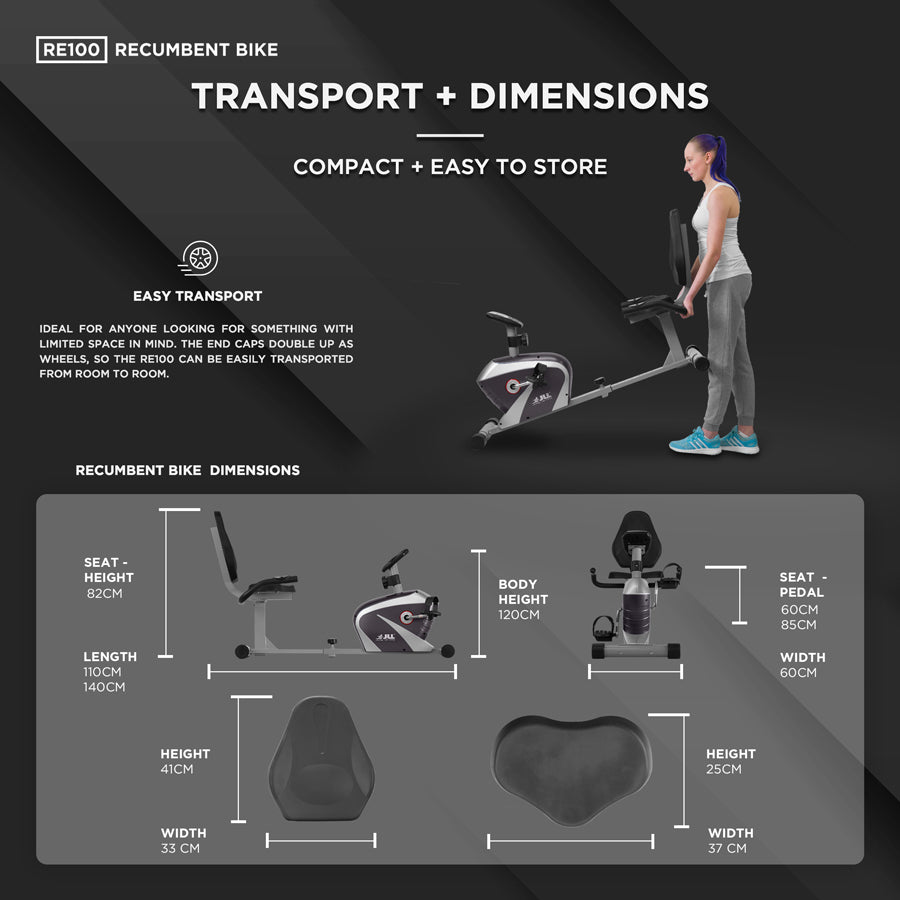 Jll re100 recumbent exercise on sale bike
