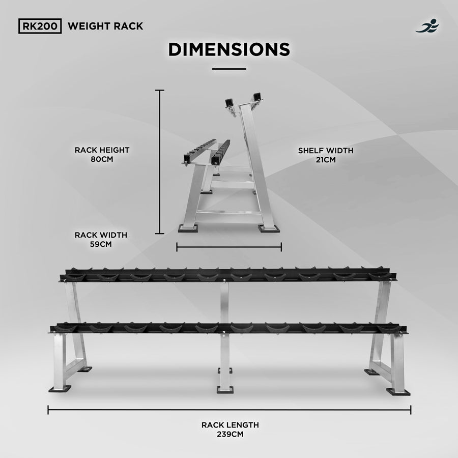 RK200 - 2 Tier Dumbbell Rack