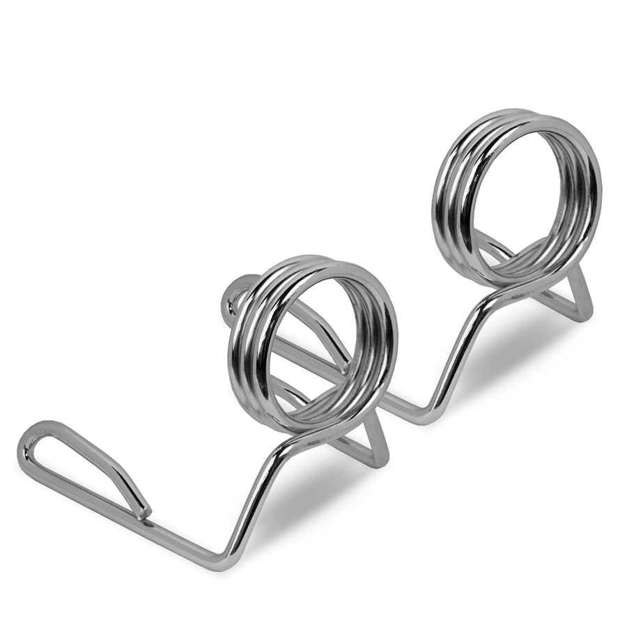 Chrome Spring Lock Collars (Pair) for Standard Olympic 2” or 5cm Bars