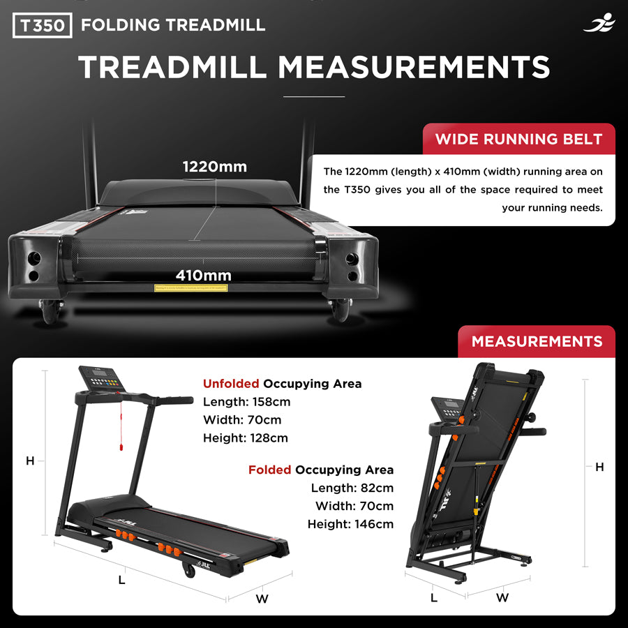 JLL Refurbished T350 Folding Treadmill