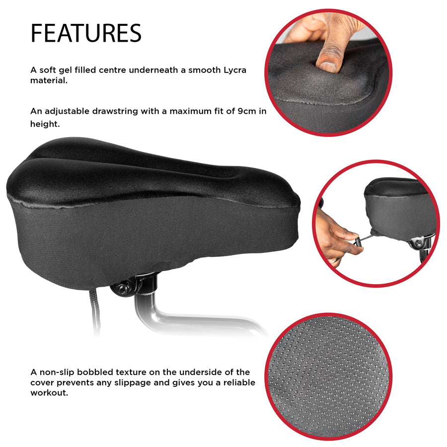 JLL Fitness Gel Seat Cover for Exercise Bikes